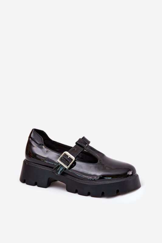 Półbuty Model Venda 1-7018 Black Lakier - Step in style