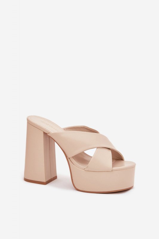 Sandał Klapki Model Lenobos 6874 Beige - Step in style