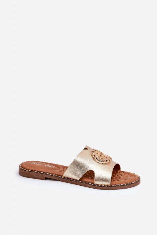 Sandał Klapki Model Oferry L2857 Gold - Step in style