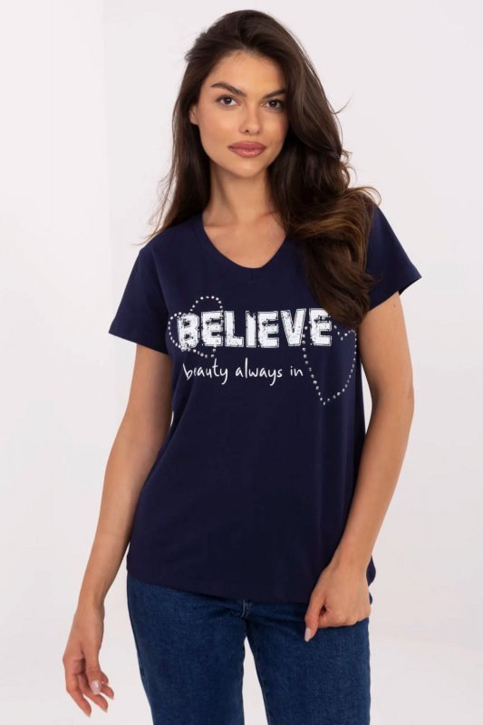 Tshirt Damski Model CLM-TS-1726.87 Navy - Factory Price