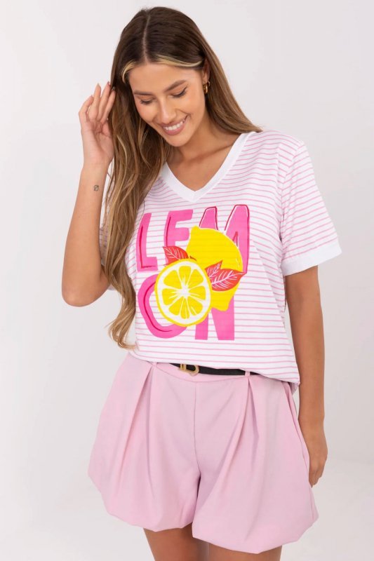 Bluzka Model MI-BZ-M6312-4.74 Fluo Pink - Italy Moda