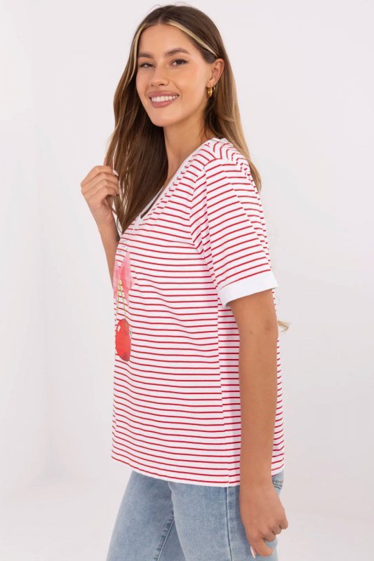 Bluzka Modeel MI-BZ-M6312-3.77 Red - Italy Moda