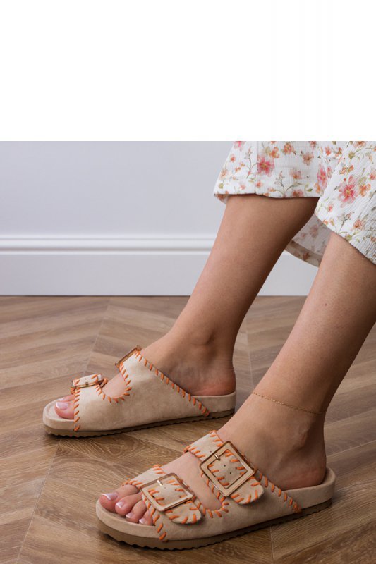 Sandał Klapki Model Kim GQ8-050 Beige - PRIMO