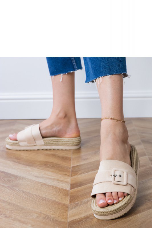 Sandał Klapki Model Lunda LOLO28 Beige - PRIMO