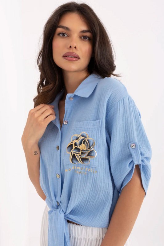 Koszula Damska Model DHJ-KS-8595-1.66 Blue - Italy Moda