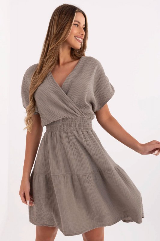 Sukienka Model MI-SK-92160.00 Dark Beige - Italy Moda