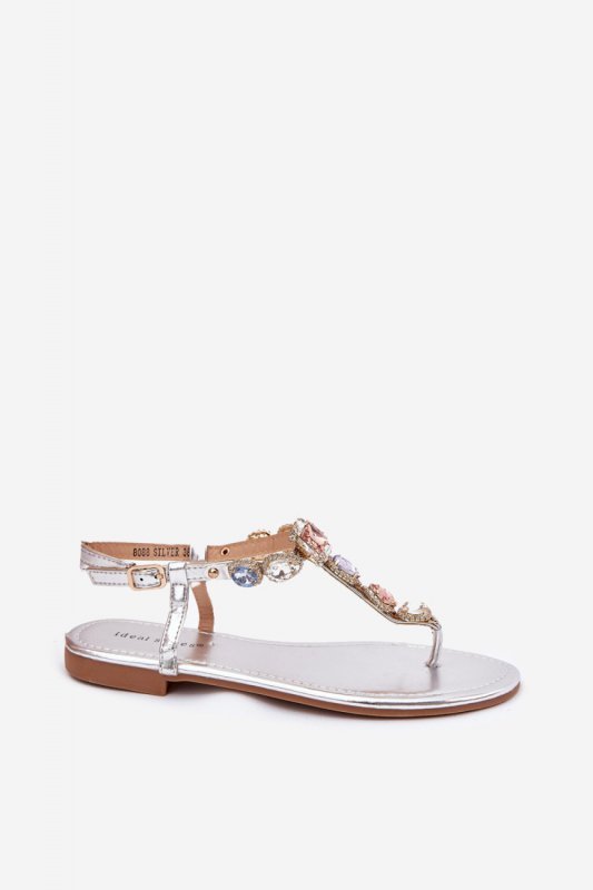 Sandały Model Fiolalia 8088 Silver - Step in style
