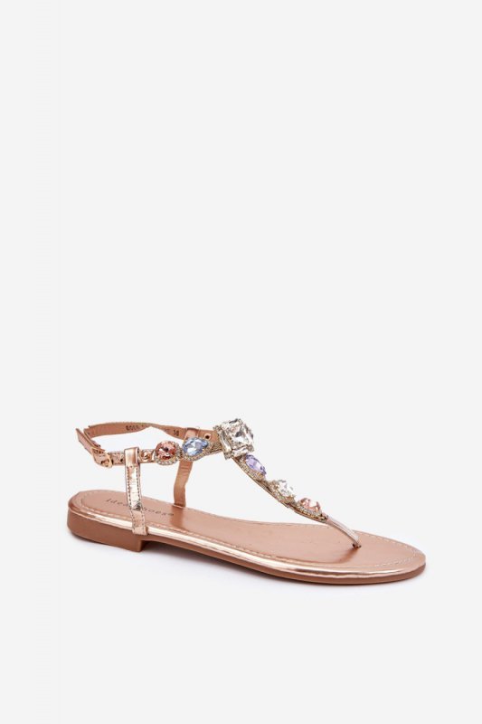 Sandały Model Fiolalia 8088 Pink/Gold - Step in style