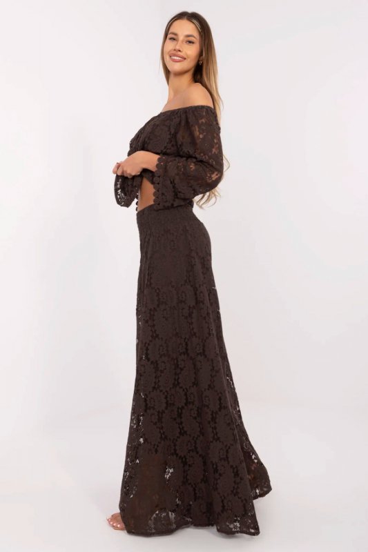 Spodnie Damskie Model MI-SP-88501.81 Dark Brown - Italy Moda