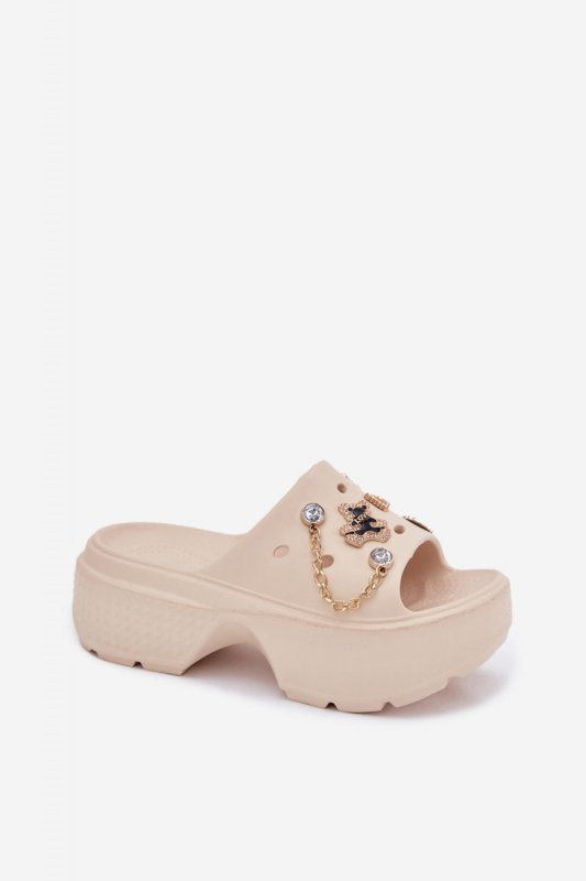 Sandał Klapki Model Ivoriel M567 Beige - Step in style