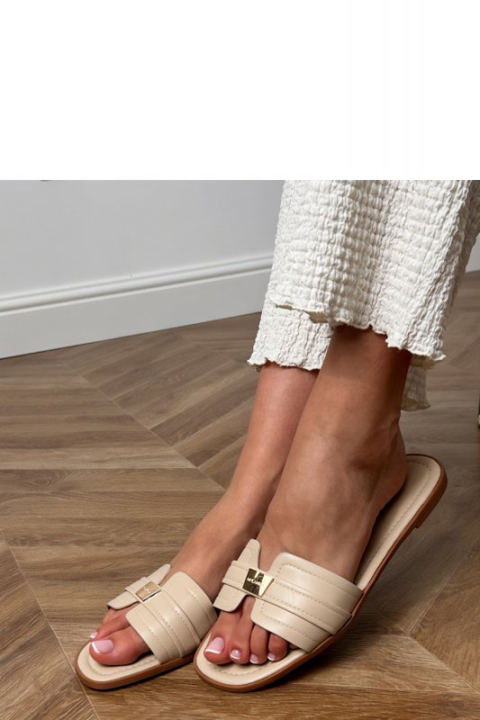 Sandał Klapki Model Lewanda DM453 Beige - PRIMO