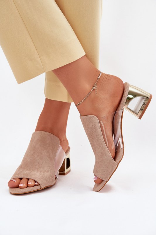 Sandał Klapki Model Tessira M500 Beige - Step in style