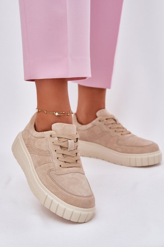 Buty Sportowe Model Rilwena 25SP18-8191 Beige - Step in style