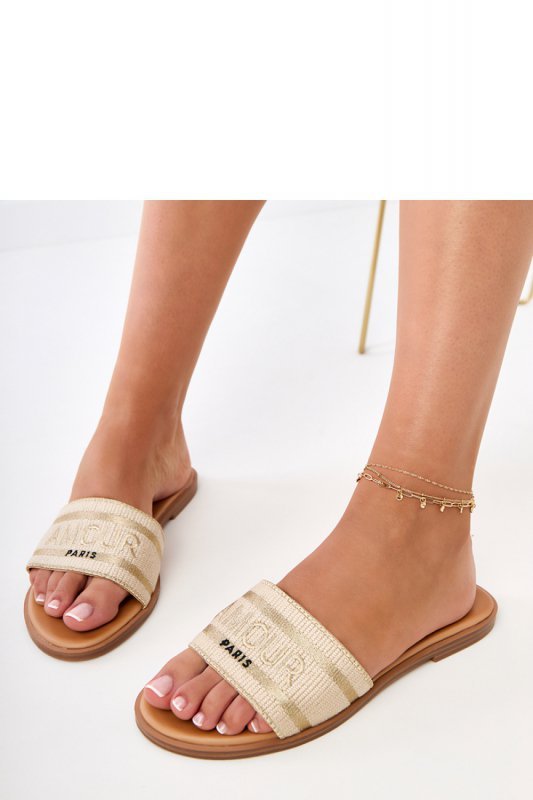 Sandał Klapki Model Fargiza GQ8-060 Gold - PRIMO