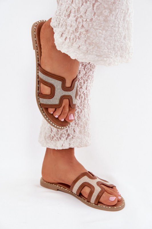 Sandał Klapki Model Vereya LCQ-27 Brown - Step in style