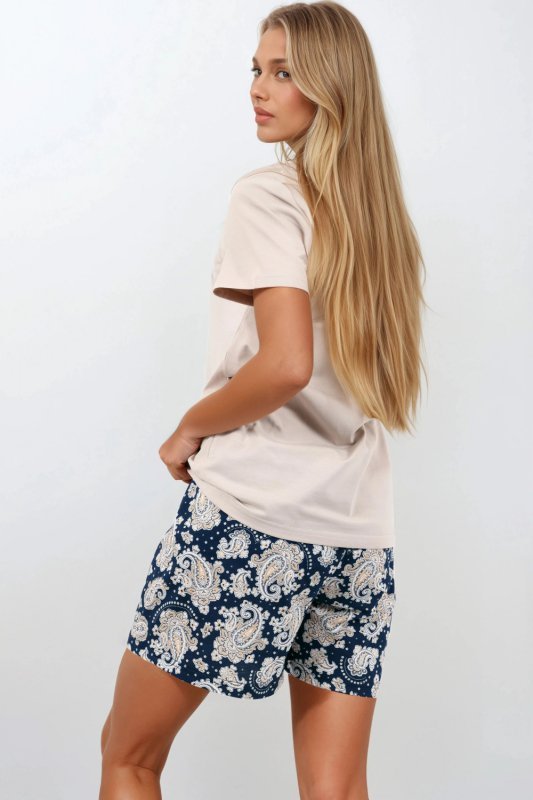 Piżama Damska Model Stardust Navy - Momenti Per Me