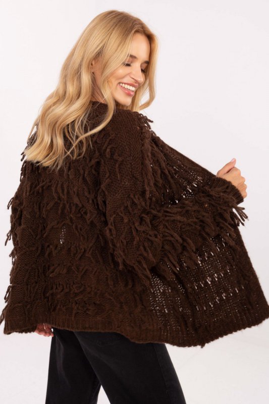 Sweter Kardigan Model MI-SW-1308.21 Brown - Rue Paris