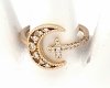 Goldring 18,60 mm. vergoldete Verlobung Xuping
