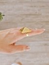 Ring 18,30 mm, goldener Edelstahl