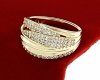 Goldring 18,60 mm. vergoldete Verlobung Xuping