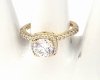 Goldring 18,60 mm. vergoldete Verlobung Xuping