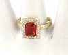 Goldring 18,60 mm. vergoldete Verlobung Xuping