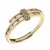 Goldring 18,60 mm. vergoldete Verlobung Xuping