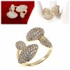 Goldring 17,00 mm. vergoldete Verlobung Xuping