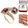 Goldring 18,60 mm. vergoldete Verlobung Xuping