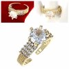 Goldring 17,00 mm. vergoldete Verlobung Xuping