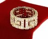 Goldring 18,60 mm. vergoldete Verlobung Xuping