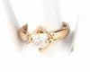 Goldring 18,60 mm. vergoldete Verlobung Xuping