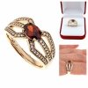 Goldring 18,60 mm. vergoldete Verlobung Xuping