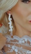 OHRRINGE GOLD LANGE ZIRKONIA HOCHZEIT HOCHZEIT