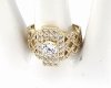 Goldring 18,60 mm. vergoldete Verlobung Xuping