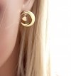 goldene Ohrringe aus Edelstahl