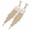 OHRRINGE GOLD LANGE ZIRKONIA HOCHZEIT HOCHZEIT
