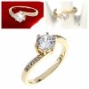 Goldring 18,60 mm. vergoldete Verlobung Xuping