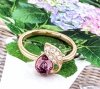 Goldring 16,30 mm. vergoldete Verlobung Xuping