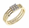 Goldring 18,60 mm. vergoldete Verlobung Xuping