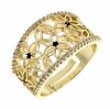 Goldring 17,00 mm. vergoldete Verlobung Xuping