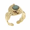 Ring 18,30 mm, goldener Edelstahl