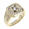 Goldring 18,60 mm. vergoldete Verlobung Xuping