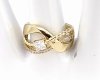 Goldring 18,60 mm. vergoldete Verlobung Xuping