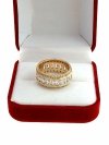 Goldring 18,60 mm. vergoldete Verlobung Xuping
