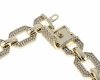 Goldenes Set Armband Kette besetzt mit Zirkonia und vergoldet mit 14k