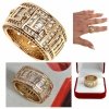 Goldring 18,60 mm. vergoldete Verlobung Xuping