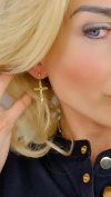 goldene Ohrringe aus Edelstahl