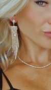 OHRRINGE GOLD LANGE ZIRKONIA HOCHZEIT HOCHZEIT
