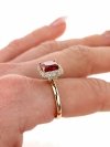 Goldring 18,60 mm. vergoldete Verlobung Xuping